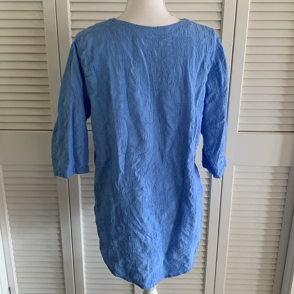 Sea Breeze of California V-neck Swim Cover Up Top Periwinkle Blue USA Size Large - Picture 4 of 8